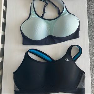 Two Champion Sports bras